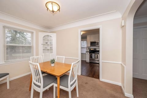 Gather for meals together at the dining table, seating 4