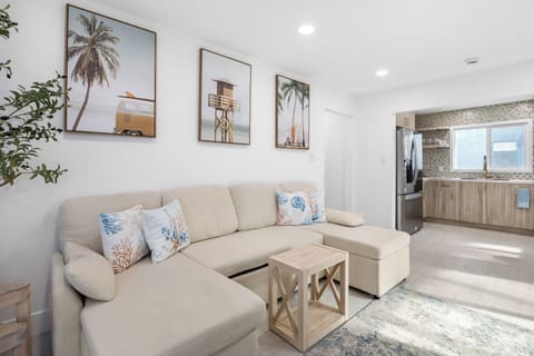 Queen sofa bed for flexible sleeping arrangements. (Sunset Surf)