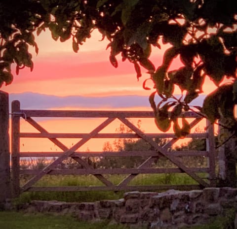 Sunset view from the front seating area