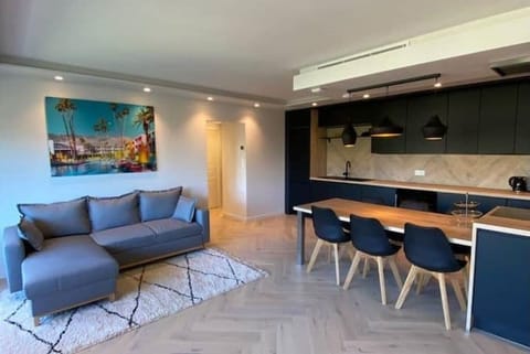 Living room and kitchen. 