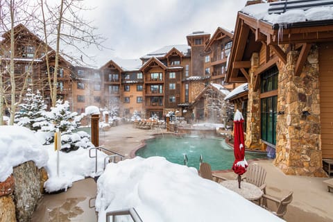 Outdoor heated hot tubs and pools