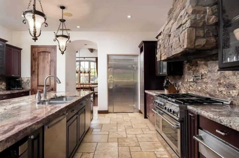 Gourmet kitchen, fully equipped for culinary adventures.