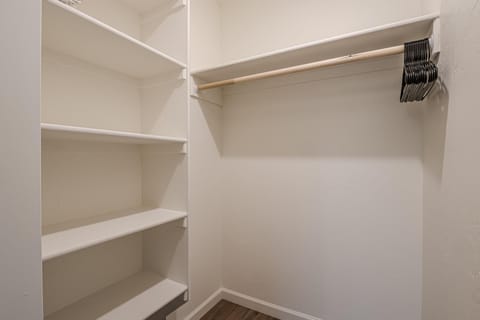 Make yourself at home and stay organized with a large closet space.