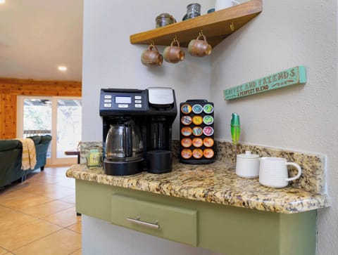 “Today’s good mood is sponsored by coffee.”