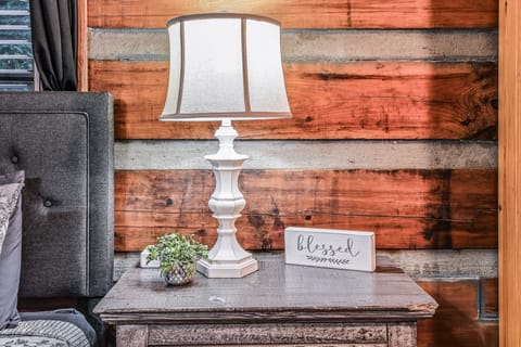 Lamp, Indoors, Table Lamp, Hardwood, Stained Wood