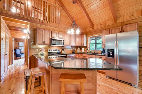 Cooking with the family.