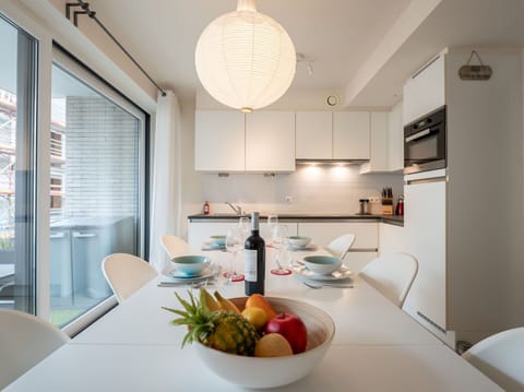 Furniture, Interior Design, Light Fixture, Flooring, Wall, Ceiling, Wood, Kitchen, Floor, Countertop