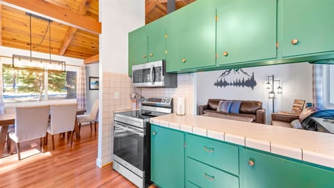 steps from the dining room