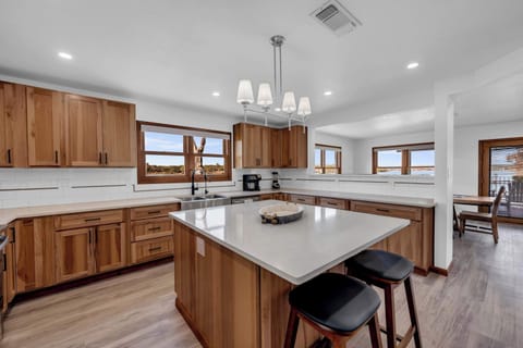 Additional seating at the kitchen island