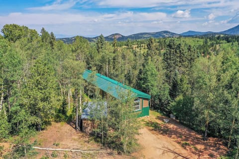 Tucked away in the trees, this secluded retreat offers stunning mountain views and the perfect setting for a peaceful getaway.





