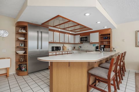 Kitchen Area with barstools