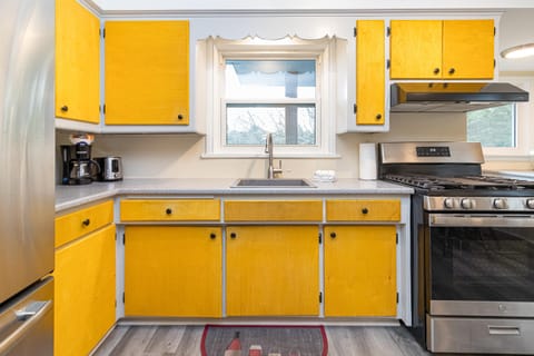 Beautiful backyard views from kitchen sink