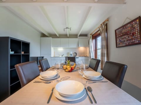 Flooring, Furniture, Interior Design, Ceiling, Floor, Kitchen & Dining Room Table, Room, Table, Dining Room, Wood Flooring