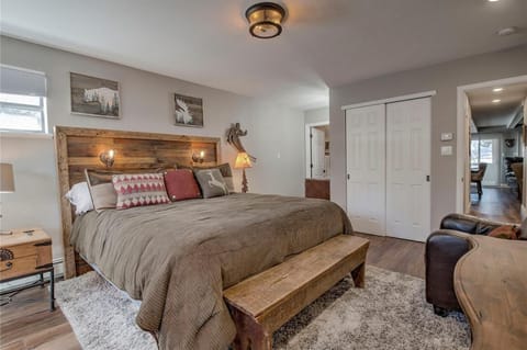 Not shown but room has a large TV in it 