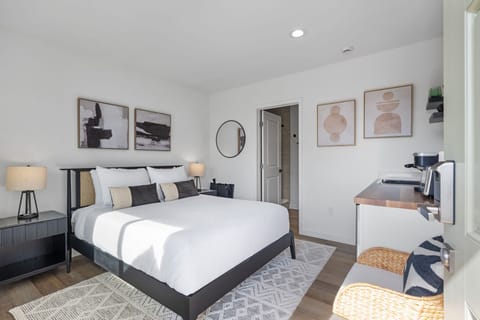 This upscale boutique features contemporary furnishings and a comfortable queen bed for a peaceful night's rest