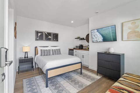 This upscale boutique features contemporary furnishings and a comfortable queenl bed for a peaceful night's rest