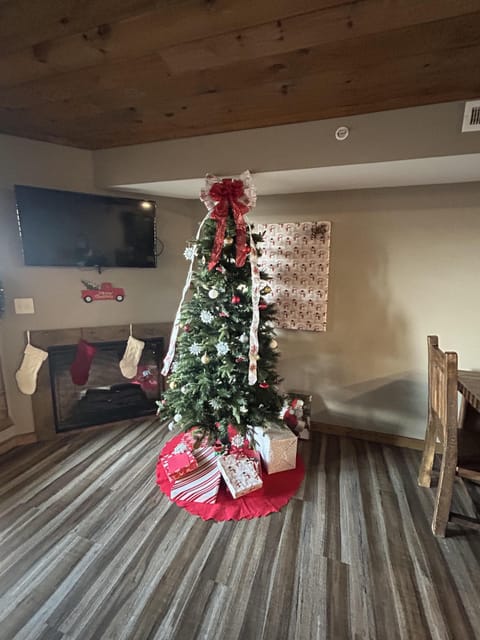 Holiday decorations are usually displayed from November through early January.