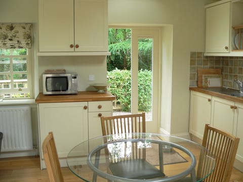 French doors to rear from kitchen