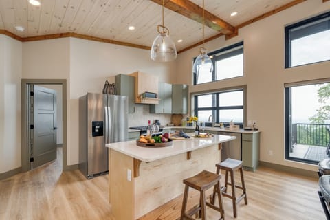 Pull up a stool at the kitchen counter.