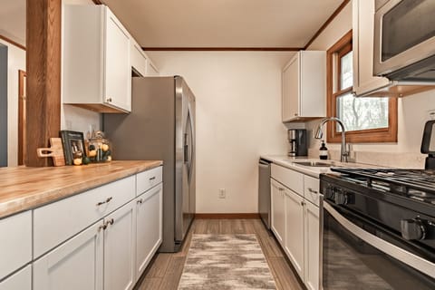 Completely stocked kitchen ready for cooking meals for the group