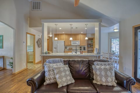 Wilderness Cottage has a open floor plan, well equipped kitchen, full laundry room w/ garage entrance.  All the comforts of home in Pagosa!