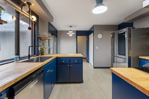 The kitchen is well equipped for a delicious culinary experience. Perfect for cooking dinner, baking cookies, and feeding the whole family!