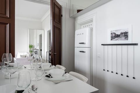 Beautiful Smeg-fridge in the apartment kitchen
