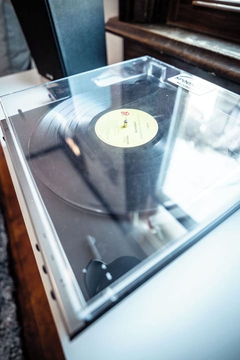 The new Audio-Technica record player in the living room, paired with a selection of classic vinyl records, creates the perfect relaxing spot for you and your guests to unwind.