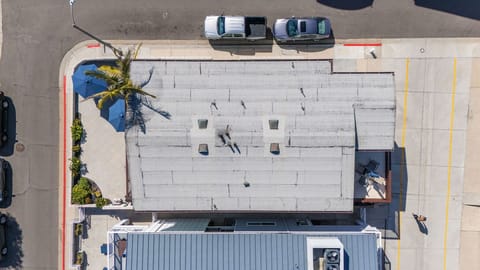 Aerial view above home