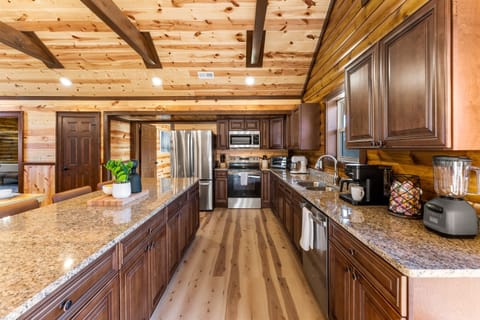 Fully equipped chef’s kitchen.