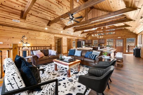 Kick back in style, plenty of seating and mountain views included.