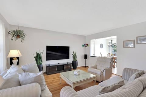 Living room with 65 inch tv