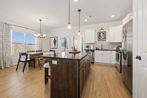 The kitchen is fully stocked with everything you'll need to make a meal or just a good cup of coffee.