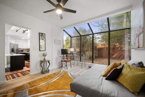 Beautiful room with adjustable bed  and plenty of natural light