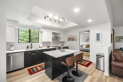 Kitchen equipped with cooking essentials