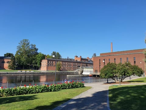A flowing river near the apartment