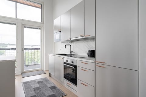 Apartment kitchen with a dishwasher