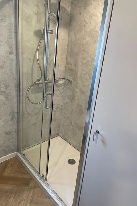 Floor, Plumbing Fixture, Plumbing, Shower Door, Bathroom, Tile, Shower