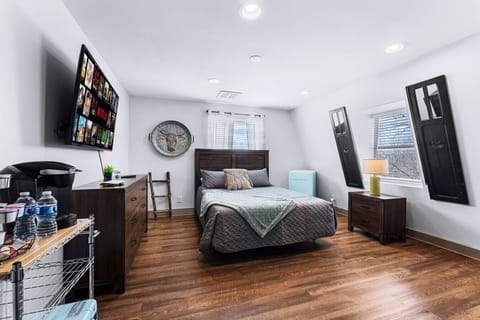 Queen sized bed and coffee station await your stay!