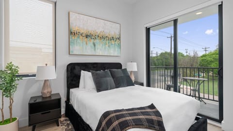 Bedroom with private outdoor patio oasis