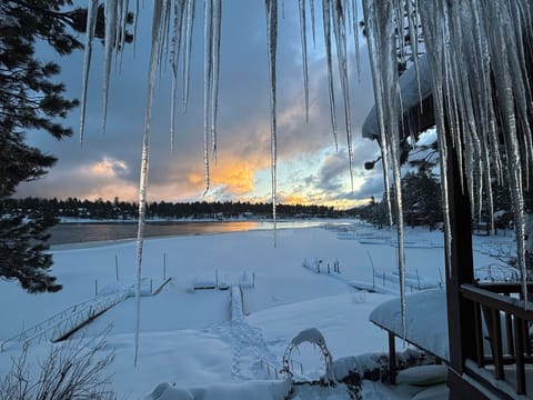 View from the dining room and kitchen