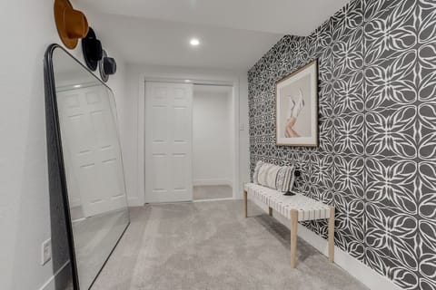 Third bedroom on lower level with a queen bed