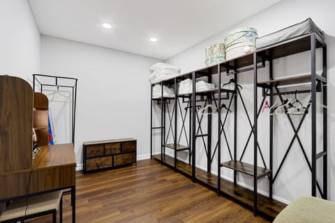 Walk in Closet with Vanity Next to Office