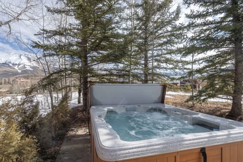 Hot tub: Private 5-person hot tub on exterior patio