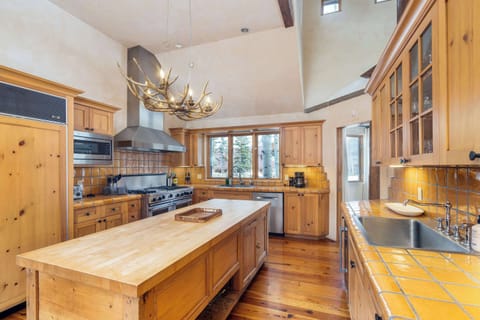 Kitchen: Main floor, Sub-Zero fridge, Viking oven, blender, drip coffee maker, cooking utensils