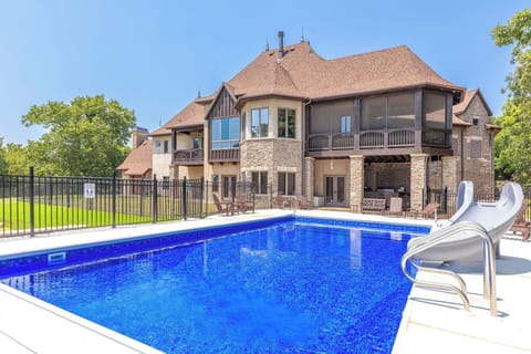 Kids will love the slide at the pool!