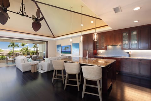 Enjoy cooking delicious island inspired meals in the gourmet kitchen