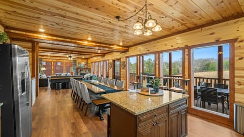 Open-concept kitchen and dining with prime views!