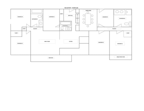 Floorplan of the entire 6 bedroom house