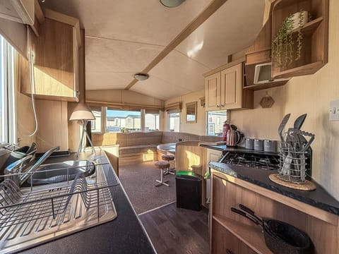 Cozy kitchen with scenic views and modern amenities